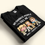 My Favourite People Call Me Papa Vintage Map Father's Day - Personalized Shirt