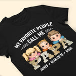 My Favourite People Call Me Papa Vintage Map Father's Day - Personalized Shirt