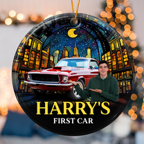 My First Car - Personalized Ceramic Photo Ornament