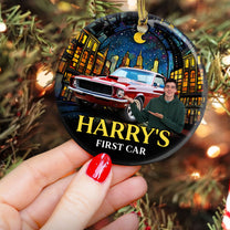 My First Car - Personalized Ceramic Photo Ornament