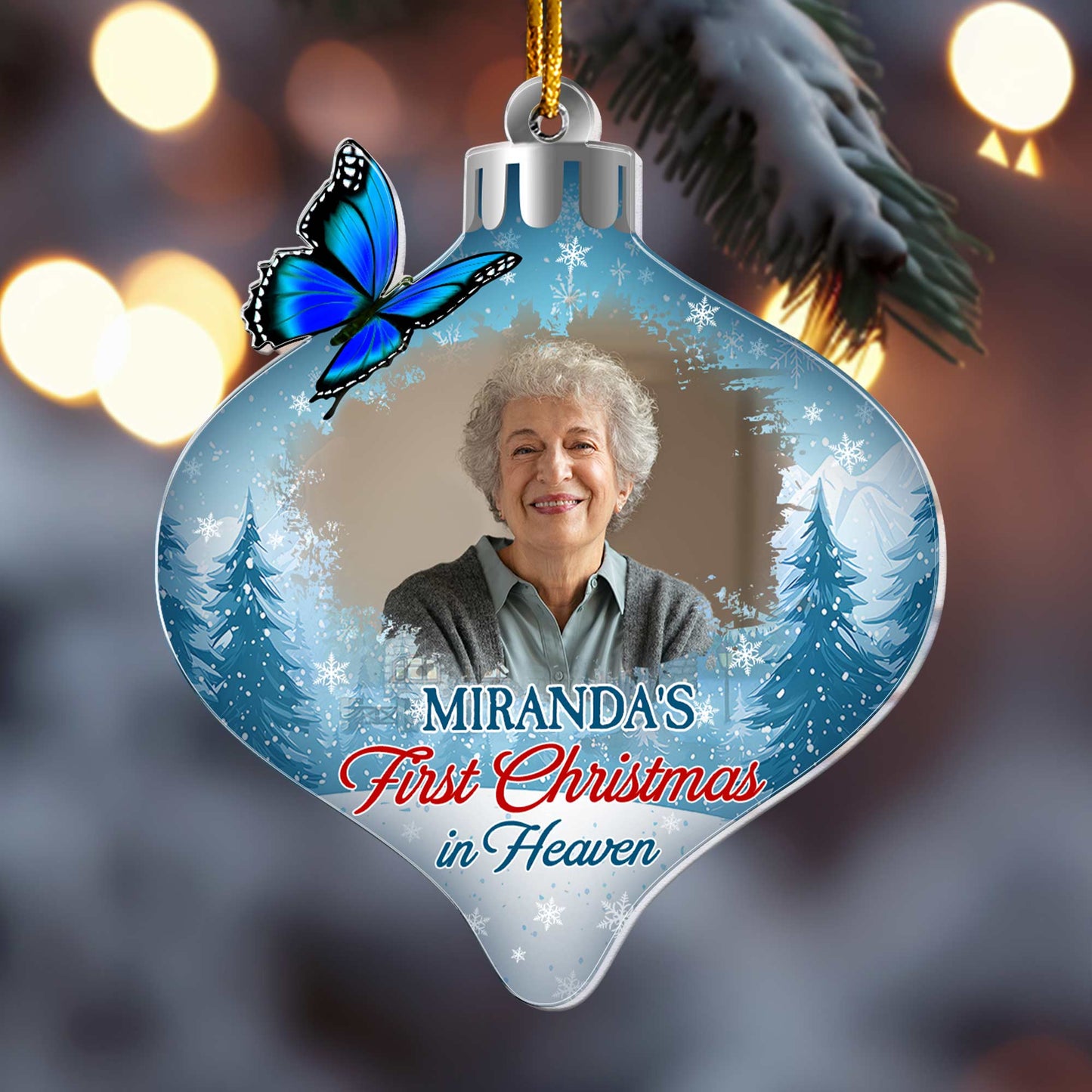 My First Christmas In Heaven - Personalized Acrylic Photo Ornament