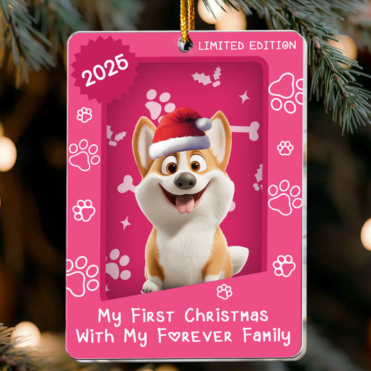 My First Christmas With My Forever Family - Personalized Acrylic Ornament