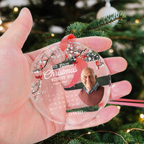 My First Christmas Without You Custom Year - Personalized Glass Photo Ornament