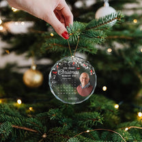 My First Christmas Without You Custom Year - Personalized Glass Photo Ornament