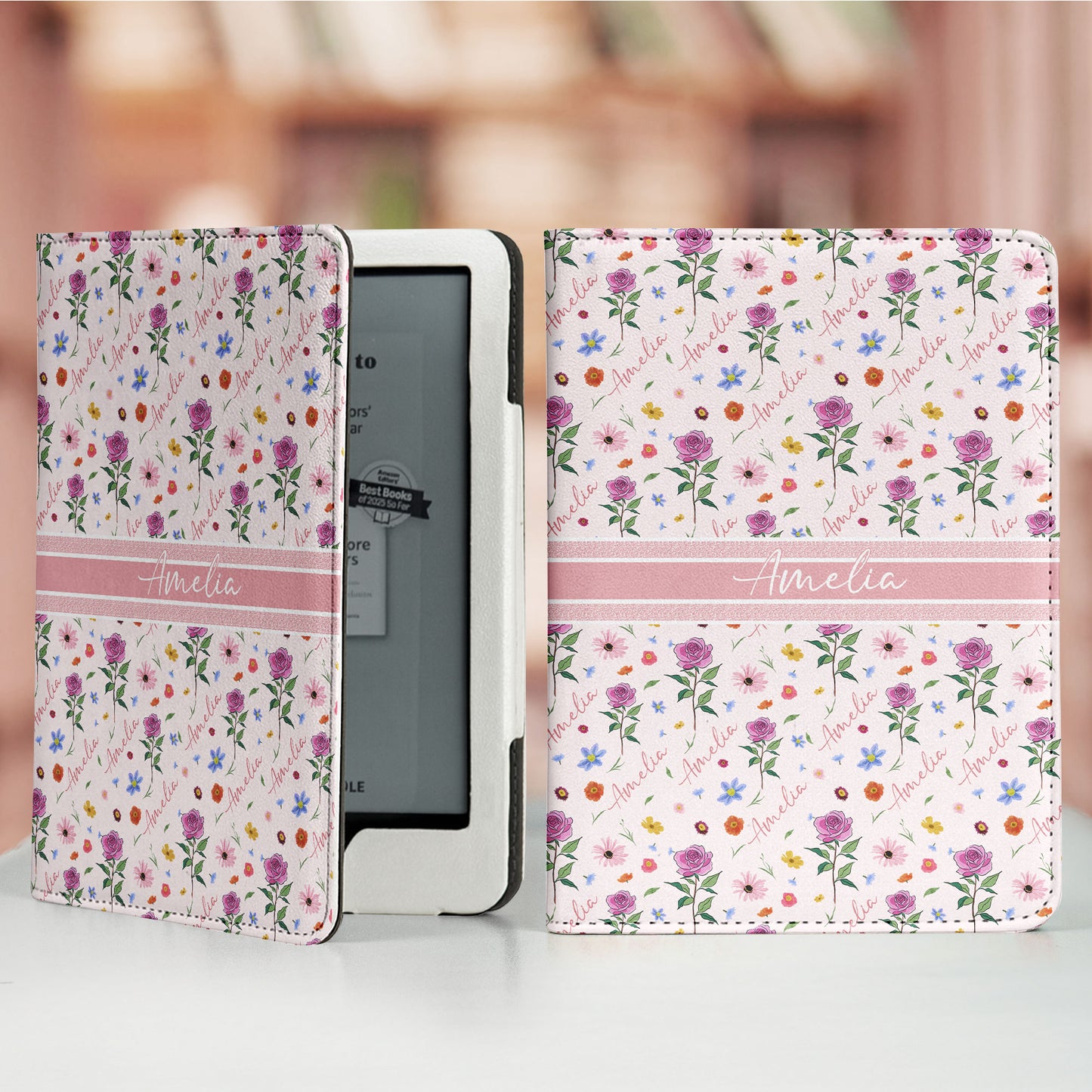 My Flower Birthday Custom Name - Personalized Kindle Paperwhite Case With Stand
