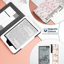 My Flower Birthday Custom Name - Personalized Kindle Paperwhite Case With Stand