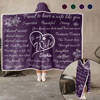 My Friend, My Soulmate, My Everything - Personalized Wearable Blanket Hoodie