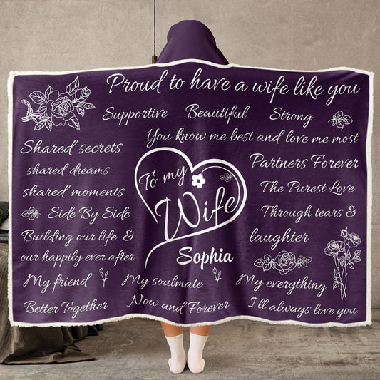 My Friend, My Soulmate, My Everything - Personalized Wearable Blanket Hoodie