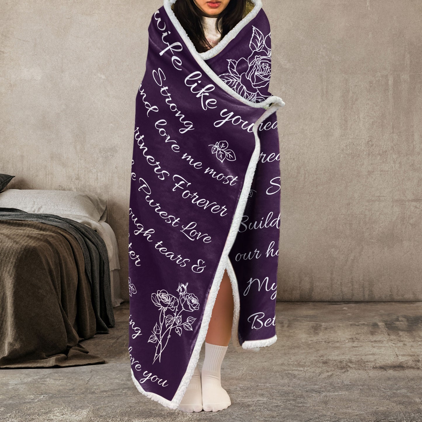 My Friend, My Soulmate, My Everything - Personalized Wearable Blanket Hoodie