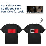 My Girlfriend Is Watching You - Personalized Photo Sequin Shirt