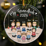 My Grandkids 2026 - Up To 16 Kids - Personalized Grandkid Ornament