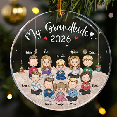 My Grandkids 2026 - Up To 16 Kids - Personalized Grandkid Ornament