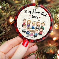 My Grandkids - 2024 Version - Personalized Ceramic Ornament