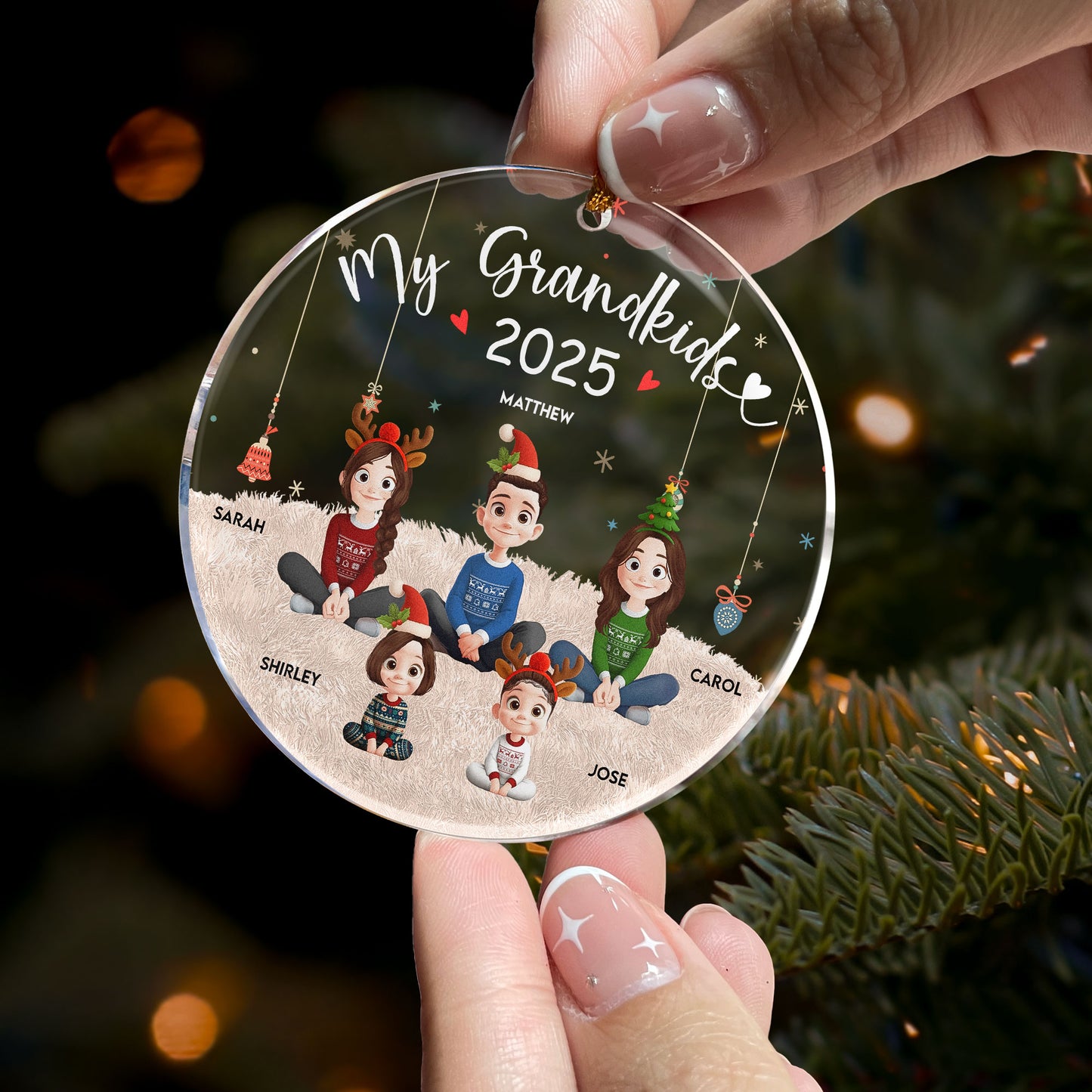 My Grandkids - 3D Style - Personalized Acrylic Ornament