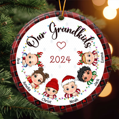 My Grandkids Christmas 2026 - Personalized Ceramic Ornament