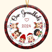 My Grandkids Christmas 2023 - Personalized Ceramic Ornament