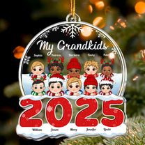 My Grandkids New - Personalized 2025 Shaped Acrylic Ornament