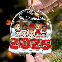 My Grandkids New - Personalized 2025 Shaped Acrylic Ornament