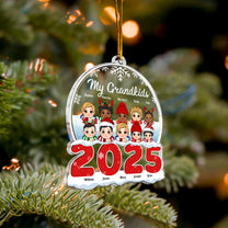 My Grandkids New - Personalized 2025 Shaped Acrylic Ornament