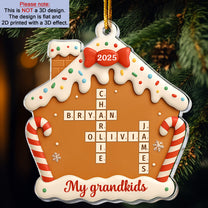 My Grandkids New Version Christmas Ornament - Personalized Acrylic Ornament