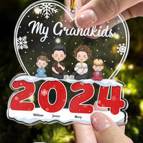 My Grandkids - Personalized 2023 Shaped Acrylic Ornament