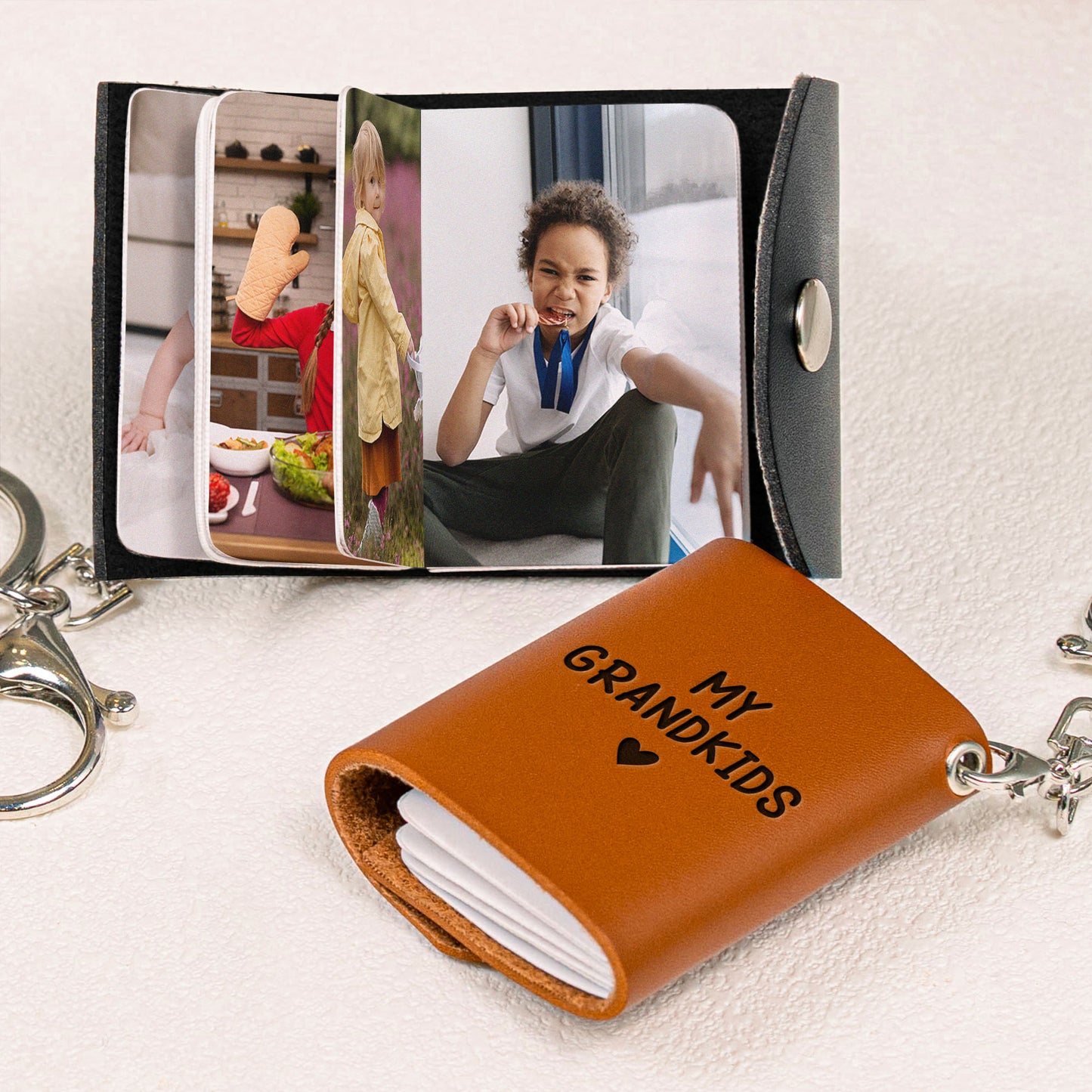 My Grandkids - Personalized Mini Photo Album Keychain
