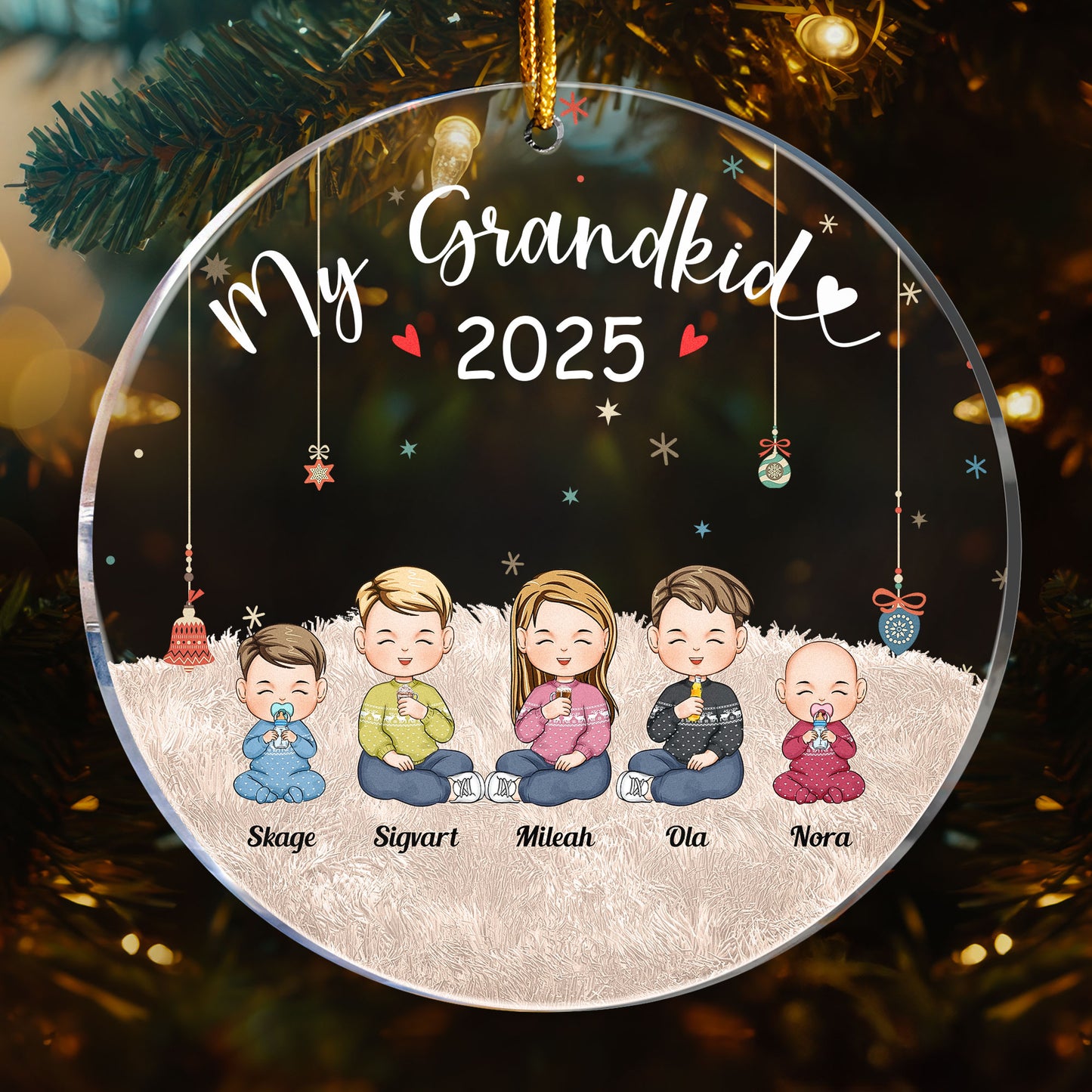 My Grandkids - Up To 10 Kids - Personalized Grandkid Ornament
