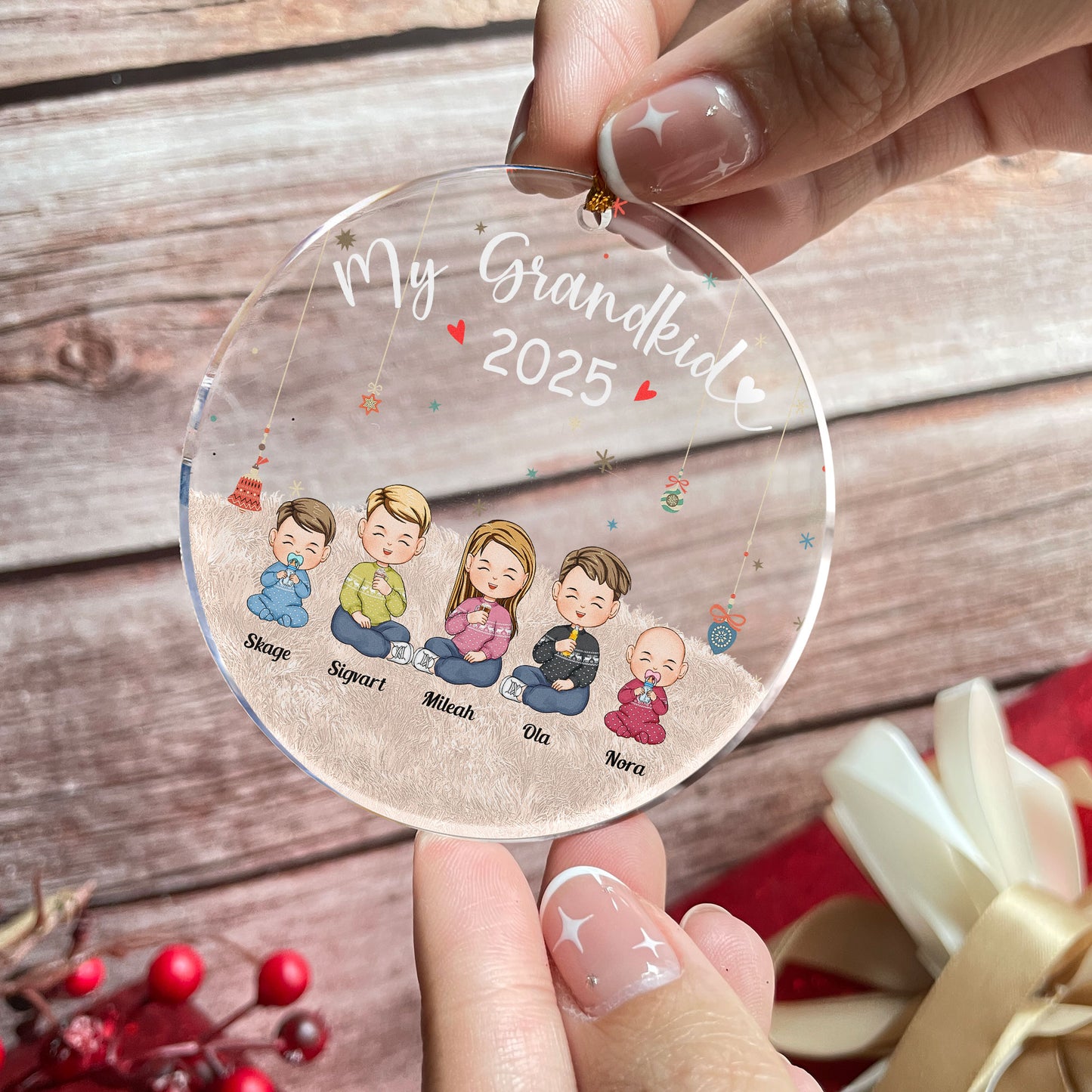 My Grandkids - Up To 10 Kids - Personalized Grandkid Ornament