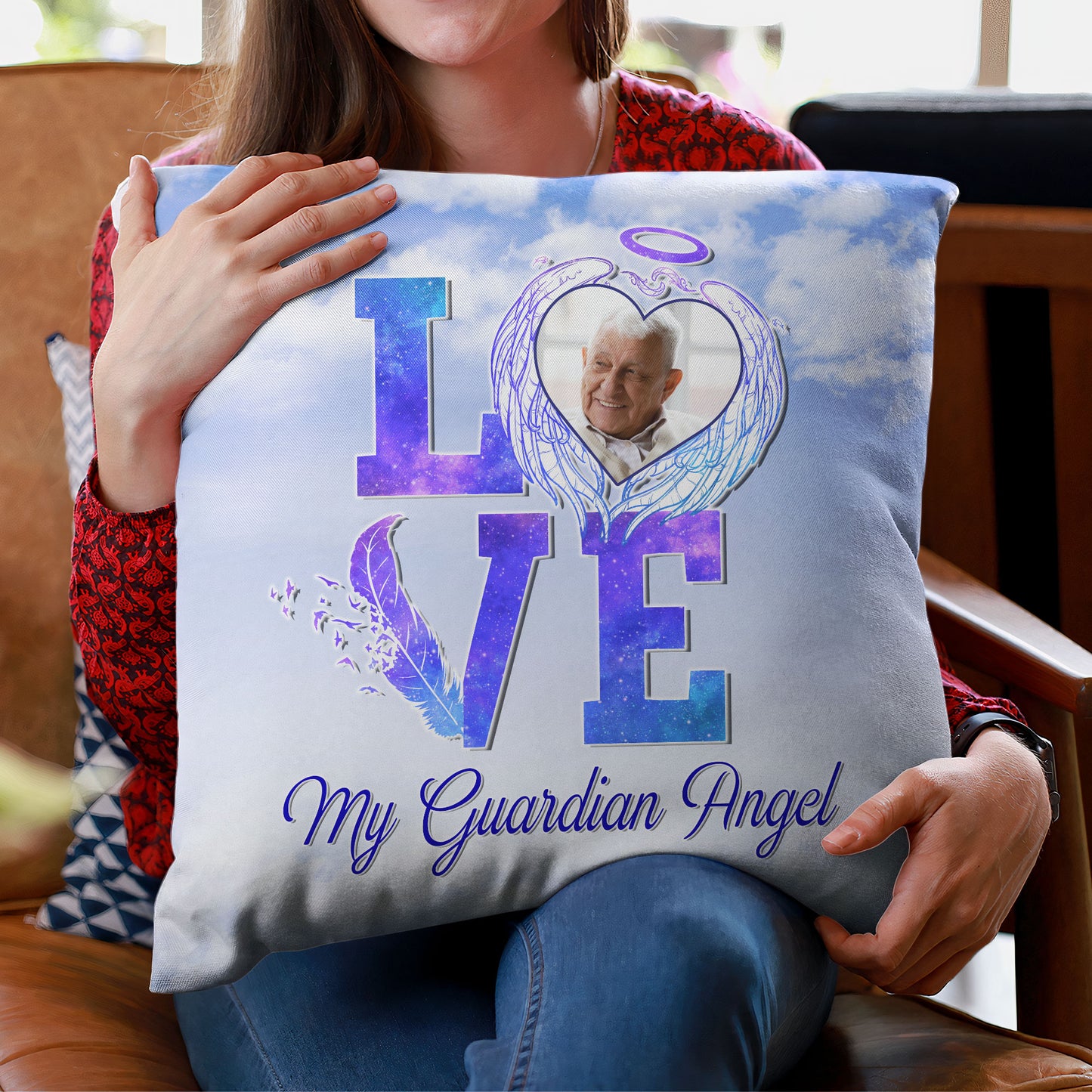 My Guardian Angel - Personalized Photo Pillow (Insert Included)