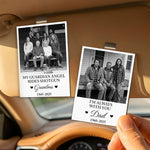 My Guardian Angel Rides Shotgun - Personalized Wooden Photo Car Visor Clip