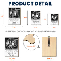 My Guardian Angel Rides Shotgun - Personalized Wooden Photo Car Visor Clip