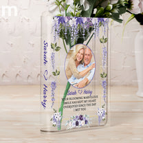 My Heart Overjoyed Since The Day I Met You - Personalized Photo Acrylic Book Vase