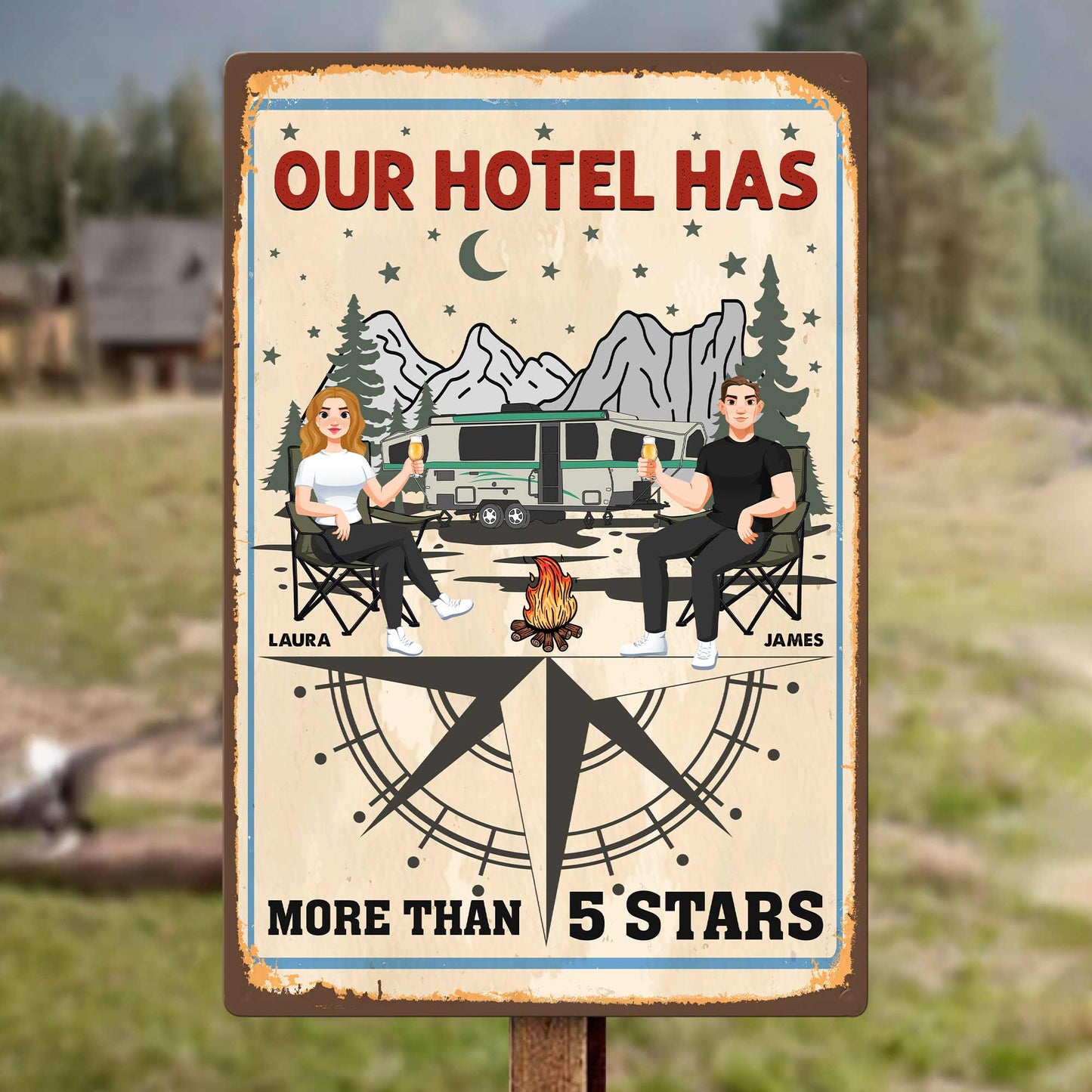 My Hotel Has More Than 5 Stars - Personalized Metal Sign