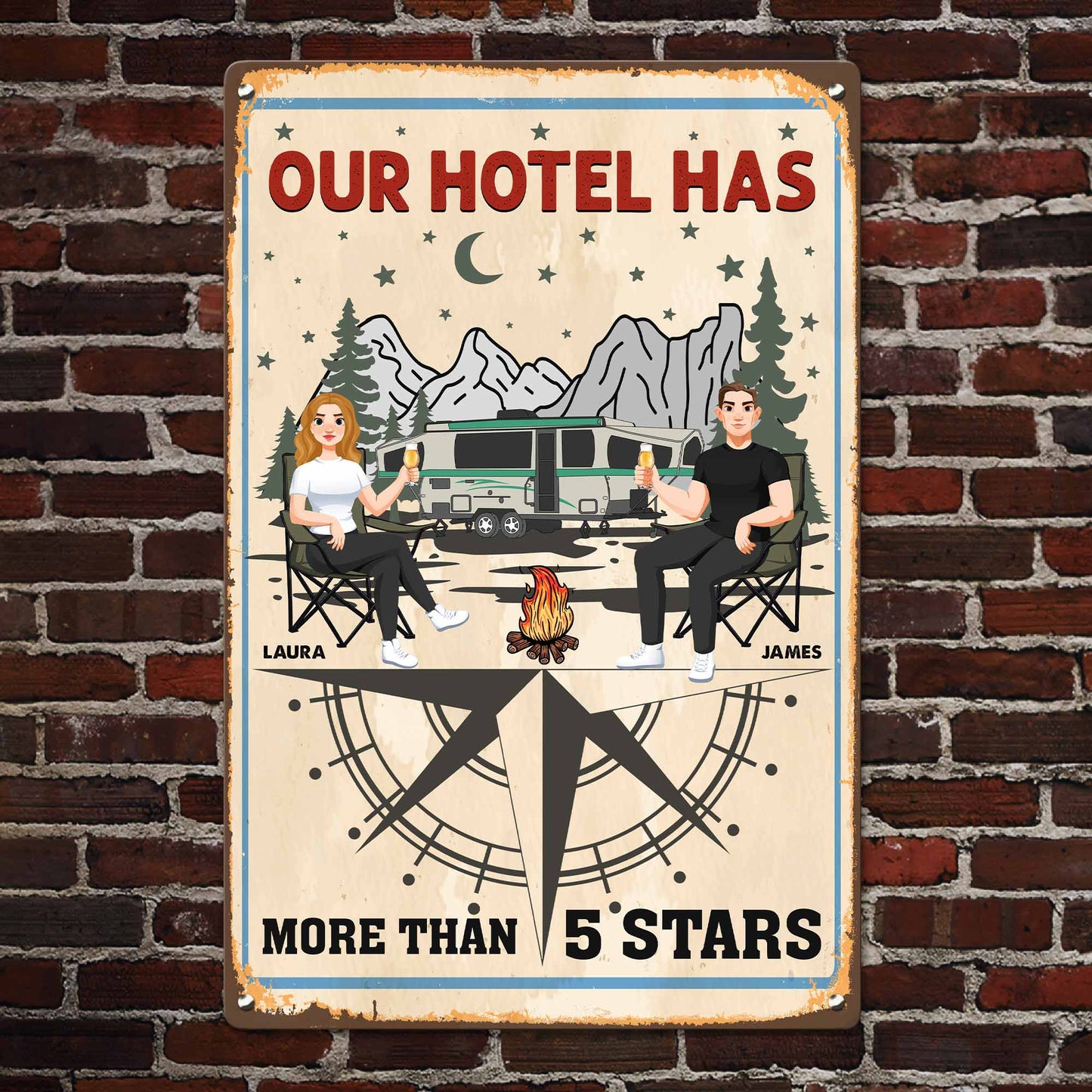 My Hotel Has More Than 5 Stars - Personalized Metal Sign