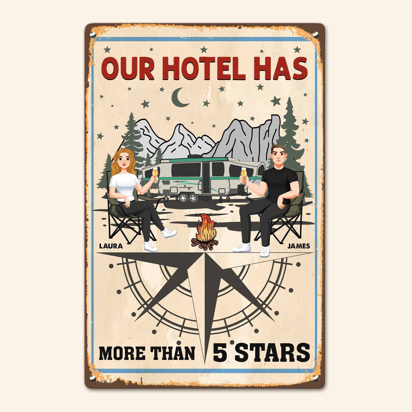 My Hotel Has More Than 5 Stars - Personalized Metal Sign