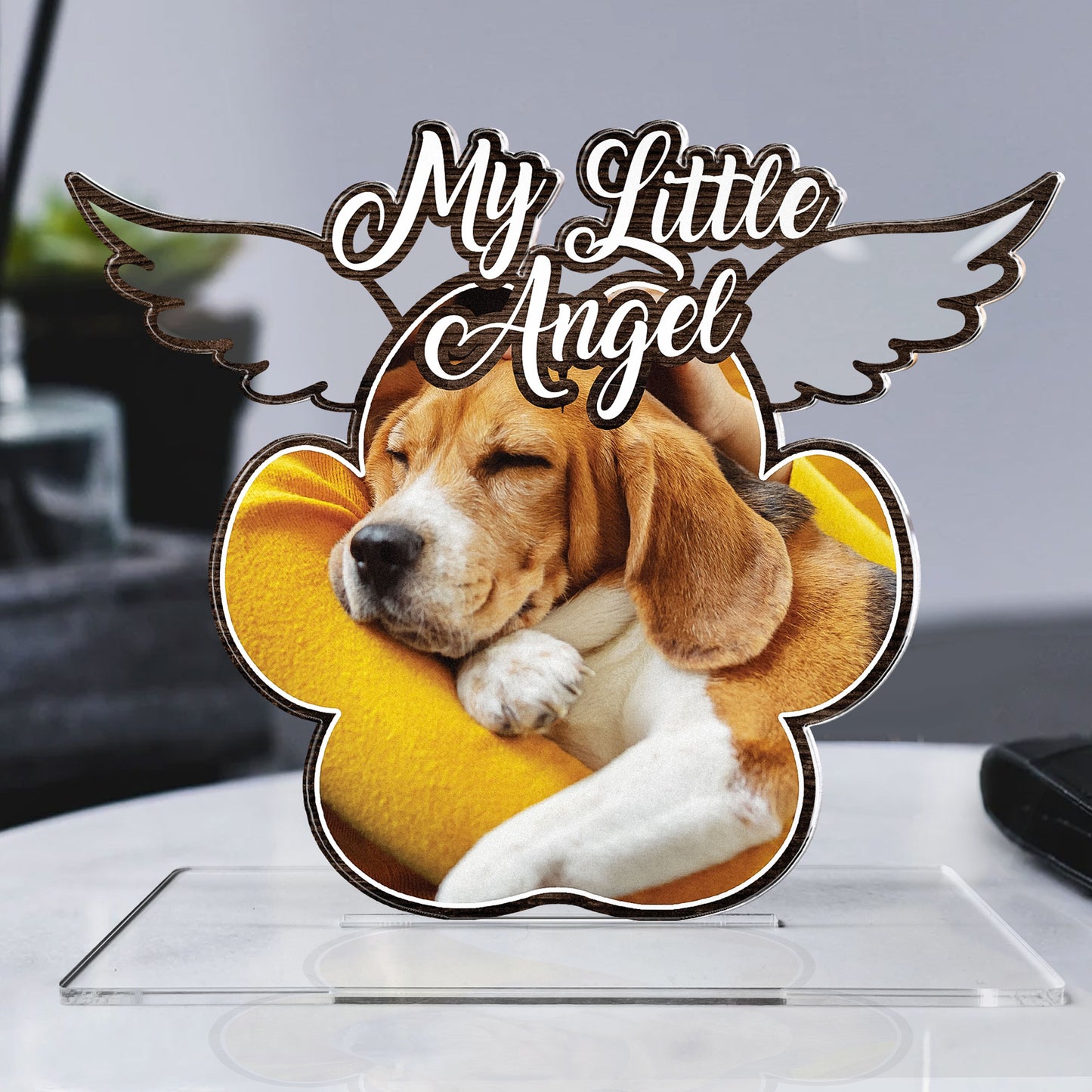 My Little Angel Is On Heaven - Personalized Acrylic Photo Plaque