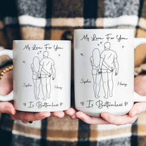 My Love For You Is Bottomless Lineart - Personalized Mug