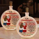 My Love For You Is Forever Gift For Her - Personalized Round Flat Bottle Light