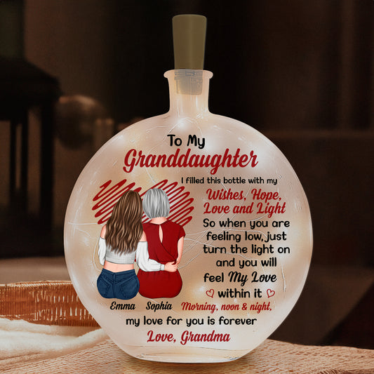 My Love For You Is Forever Gift For Her - Personalized Round Flat Bottle Light