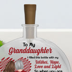 My Love For You Is Forever Gift For Her - Personalized Round Flat Bottle Light