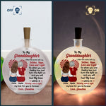 My Love For You Is Forever Gift For Her - Personalized Round Flat Bottle Light