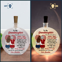 My Love For You Is Forever Gift For Her - Personalized Round Flat Bottle Light