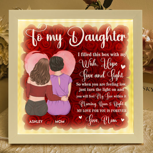 My Love For You Is Forever - Personalized Flower Shadow Box With LED Light