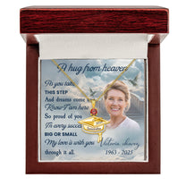 My Love With You - Personalized Photo Graduation Cap Pendant Necklace With Birthstone