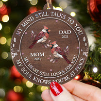 My Mind My Heart My Soul Butterfly Cardinal Version - Personalized Wooden Ornament