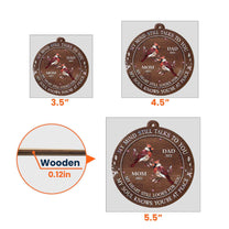 My Mind My Heart My Soul Butterfly Cardinal Version - Personalized Wooden Ornament