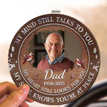 My Mind My Heart My Soul Dragonfly Ver - Personalized Wooden Photo Car Visor Clip