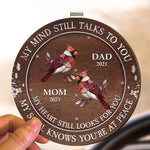 My Mind My Heart My Soul Butterfly Cardinal Ver - Personalized Wooden Car Visor Clip