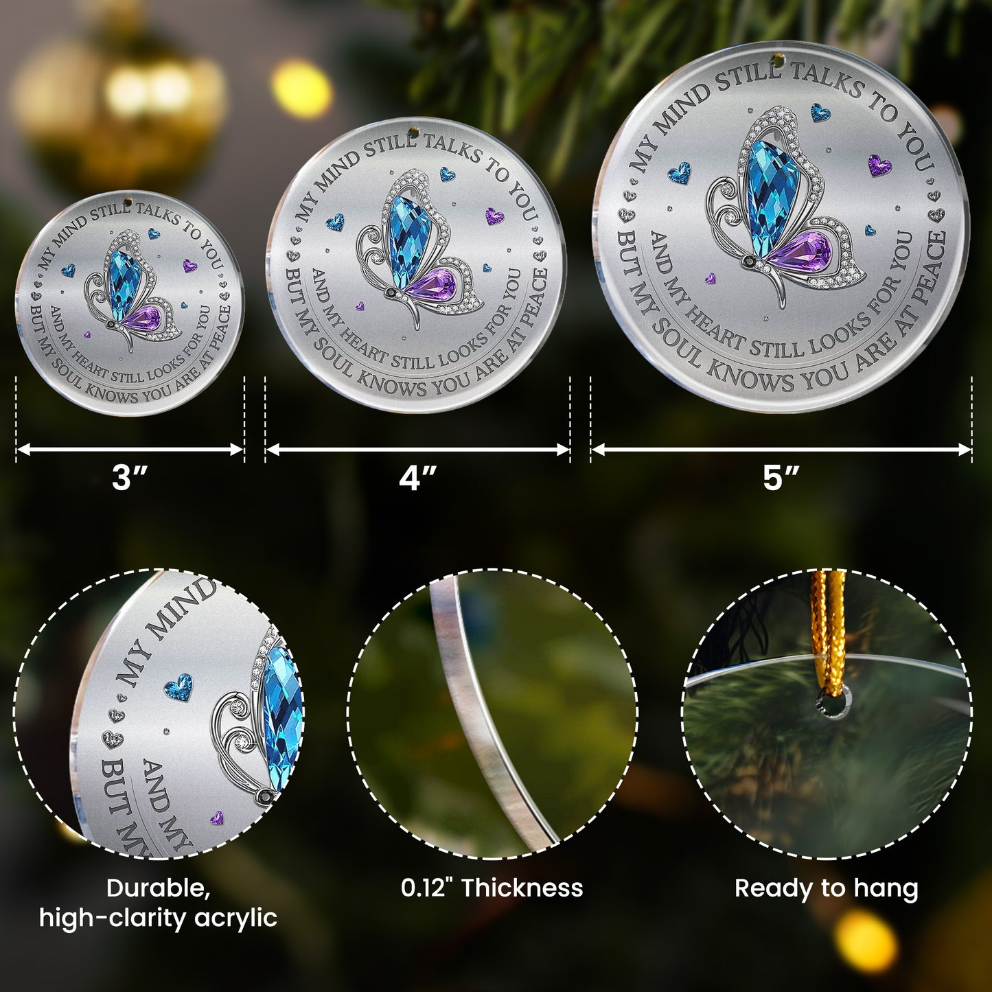 My Mind Still Talks To You And My Heart Still Looks For You - Acrylic Ornament