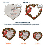 My Mind Still Talks To You Christmas Ornament 2 Layers - Personalized Wooden Photo Ornament